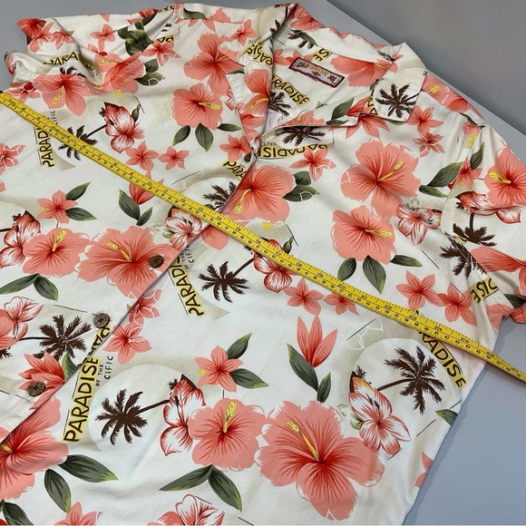 Caribbean Joe, Ladies Hawaiian Shirt, Peach/Cream, Sz XL/XXL? - Picture 8 of 8